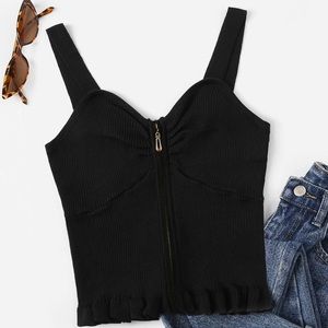 Black bralette top/crop top